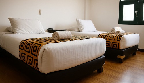 Habitación estándar, 2 camas individuales, baño privado, en una planta alta