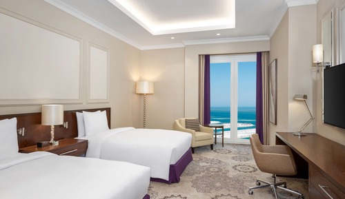 Habitación, 2 camas dobles, con vistas