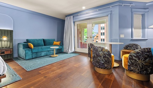 Suite Deluxe, 1 cama de matrimonio grande con sofá cama, vistas a la ciudad