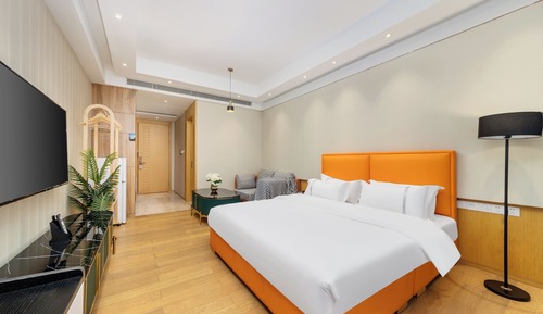 Apartamento romántico, 1 cama de matrimonio grande, no fumadores, vistas a la ciudad