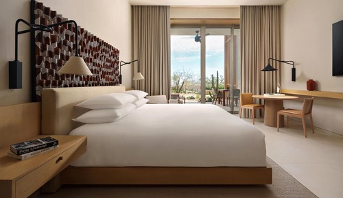 Habitación, 1 cama de matrimonio grande, terraza, vistas al mar