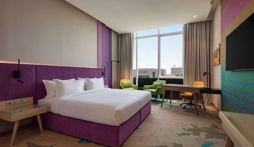 Suite, 1 cama de matrimonio grande, fumadores, vistas a la ciudad