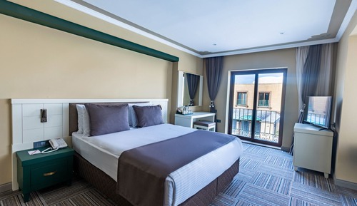 Habitación panorámica, 1 cama de matrimonio, vistas a la piscina