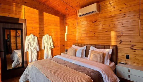 Cabaña Deluxe, 1 cama de matrimonio grande con sofá cama, vistas a la montaña