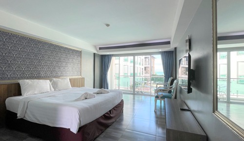 Habitación Deluxe, 1 cama de matrimonio grande, vistas al mar