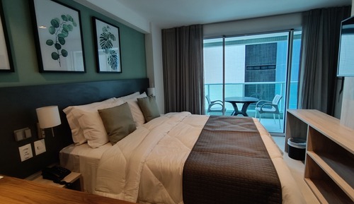 Estudio Deluxe, 1 cama de matrimonio, vistas al mar