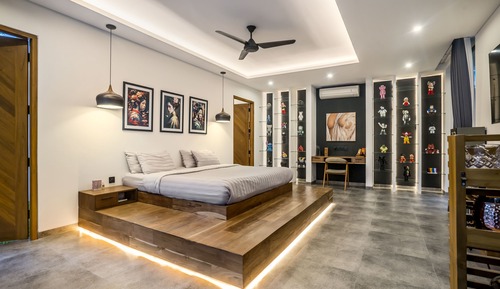 Villa Deluxe, 1 cama de matrimonio grande, bañera, vistas al jardín