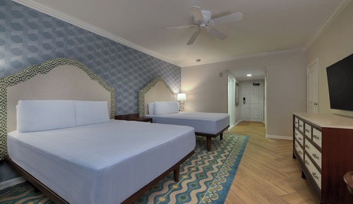 2 Bedroom Suite. Hearing accessible - visual alarms and notifications. 1 king bed, 2 queen beds, 1 d