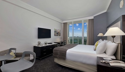 Habitación estándar, 1 cama de matrimonio grande, balcón, vistas a la bahía