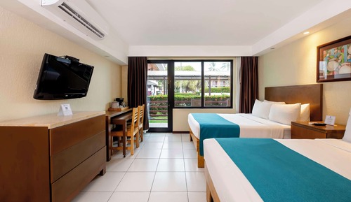 Habitación estándar, 2 camas dobles, no fumadores, vistas al jardín
