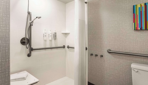 Suite, 1 cama de matrimonio grande, accesible para personas con discapacidad (Roll-In Shower)