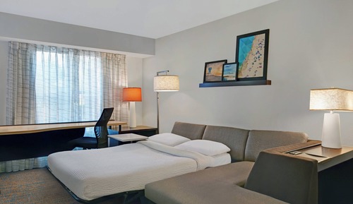 Estudio, 1 cama de matrimonio grande con sofá cama (Mobility/Hearing Accessible, Tub)