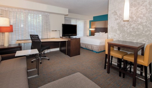 Estudio, 1 cama de matrimonio grande con sofá cama (Mobility/Hearing Access, Roll-in Shwr)