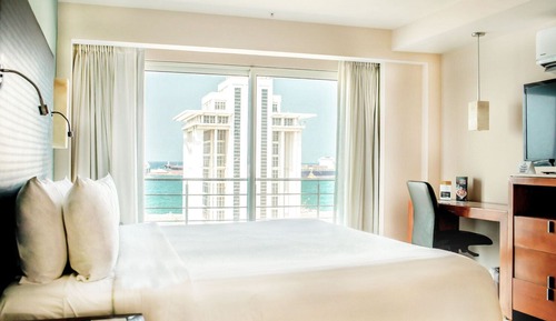 Habitación superior, 1 cama de matrimonio grande, vistas al mar