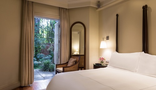 Habitación de lujo, 1 cama de matrimonio grande, vistas al jardín