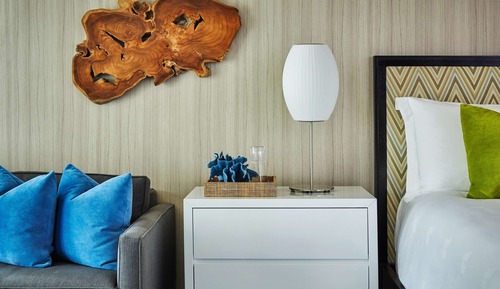 Bungalow Premier, 1 cama de matrimonio grande con sofá cama, patio