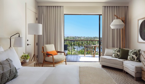 Habitación, 1 cama de matrimonio grande con sofá cama, vistas al mar