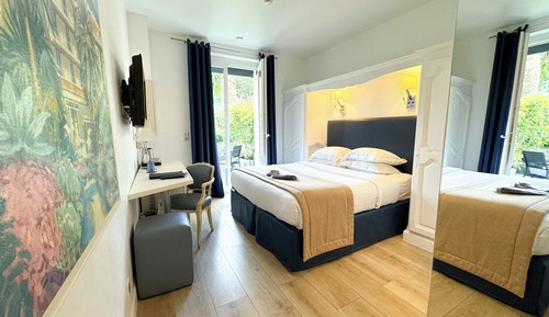 Habitación doble, terraza, vistas al jardín