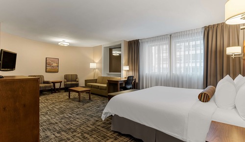 Suite, 1 cama de matrimonio grande, no fumadores, bañera de hidromasaje (Larger Room;with Sofabed)