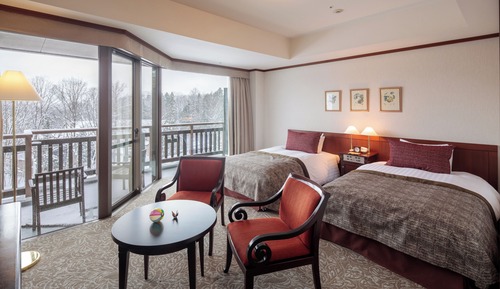 Habitación estándar con 2 camas individuales, no fumadores (2nd-4th floor, Entrance side)