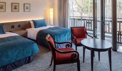 Habitación estándar con 2 camas individuales, no fumadores (2nd-4th floor, Alps side)