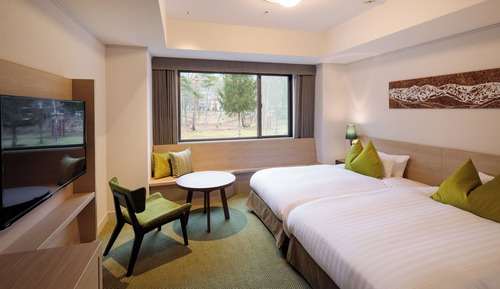 Habitación económica con 2 camas individuales, no fumadores (2-4 floor, Entrance side)