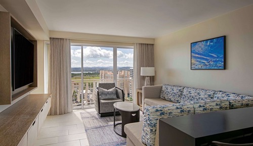 Suite ejecutiva, 1 cama de matrimonio grande con sofá cama, vistas a la ciudad (Junior)