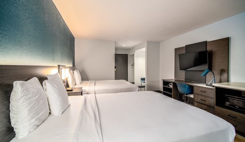 Habitación estándar, 2 camas de matrimonio, accesible para personas con discapacidad, fumadores