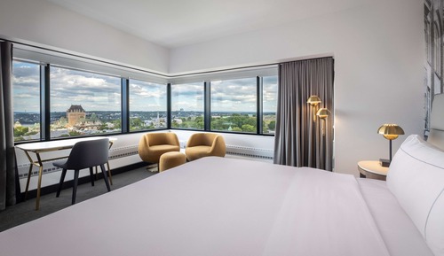Habitación Deluxe, 1 cama de matrimonio grande, vistas al río (Old Quebec)
