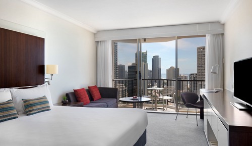 Habitación, 1 cama de matrimonio grande, vistas al mar