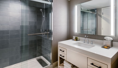 Suite estudio, 1 cama de matrimonio grande, vistas a la ciudad