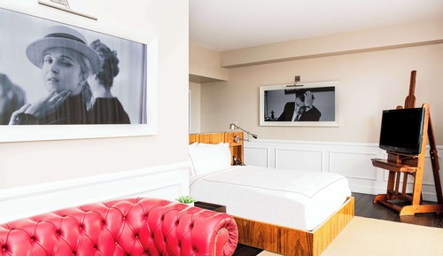 Estudio, 1 cama de matrimonio, balcón, vistas a la ciudad