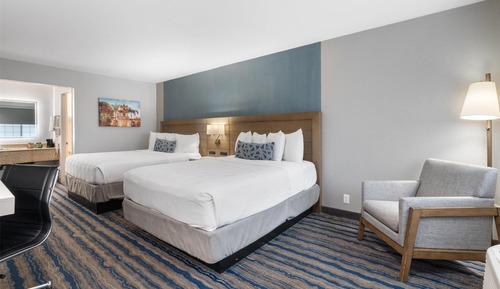 Habitación estándar, 2 camas de matrimonio, no fumadores, frigorífico y microondas