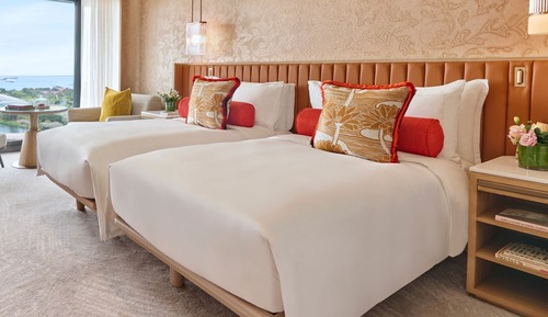 Habitación con 2 camas individuales, vistas al mar