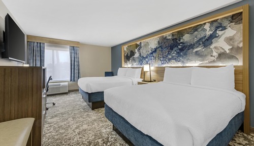 Habitación estándar, 2 camas de matrimonio, no fumadores, frigorífico y microondas