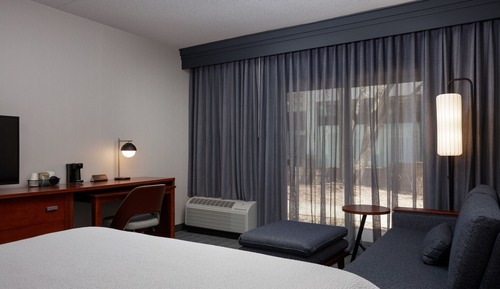 Habitación básica, 1 cama de matrimonio grande con sofá cama (Mobility/Hearing Access, Roll-in Shwr)