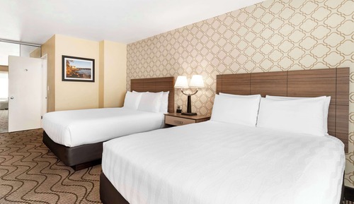 Habitación estándar, 2 camas de matrimonio, no fumadores, frigorífico y microondas