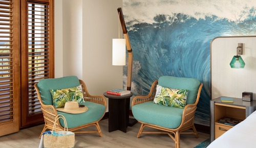 Habitación, 1 cama de matrimonio grande, vistas parciales al mar