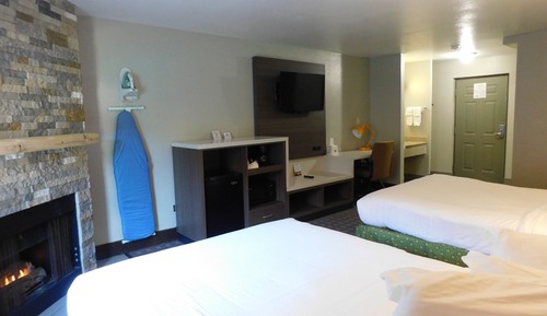 Habitación Deluxe, 2 camas de matrimonio, no fumadores, chimenea