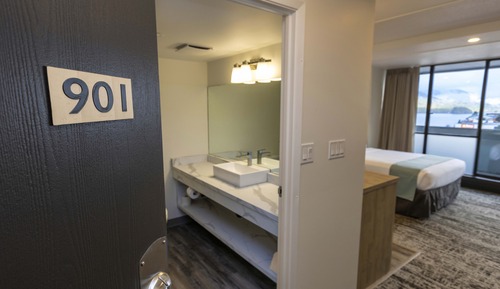 Habitación Signature, 1 cama de matrimonio, cocina, vistas parciales al mar