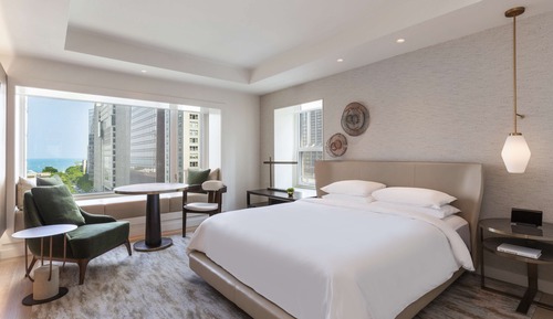 Habitación, 1 cama de matrimonio grande, vistas al lago