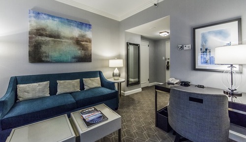 Suite Deluxe, 1 cama de matrimonio grande con sofá cama, vistas a la ciudad