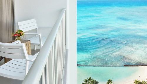 Habitación, 1 cama de matrimonio grande, vistas parciales al mar