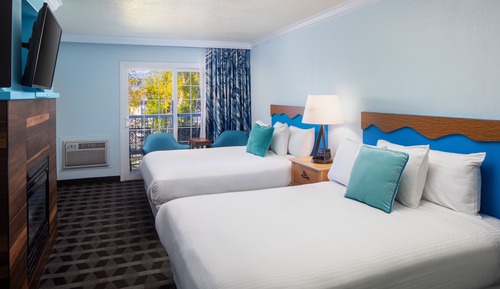 Habitación estándar doble, 2 camas de matrimonio, vistas al jardín