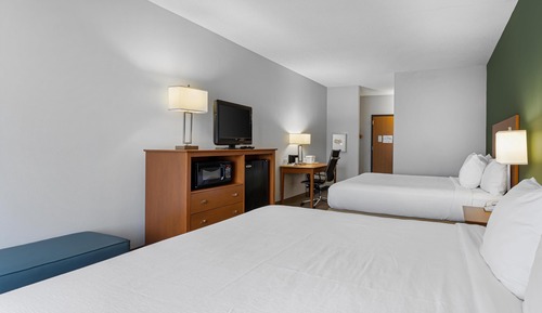 Habitación estándar, 2 camas de matrimonio, fumadores, frigorífico y microondas