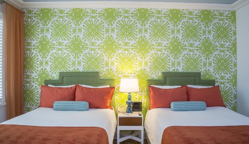 Habitación Deluxe, 2 camas dobles, vistas al patio