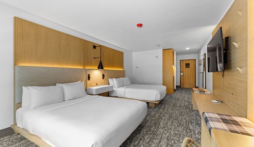 Habitación estándar, 2 camas de matrimonio (Roll-In Shower)