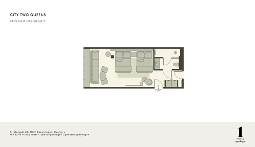 Habitación City, 2 camas de matrimonio