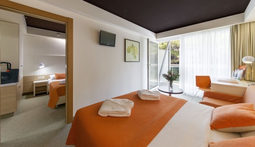 Habitación familiar, balcón, vistas al parque