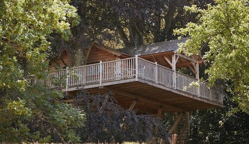 Cabaña Deluxe, 1 cama de matrimonio, terraza, vistas al parque